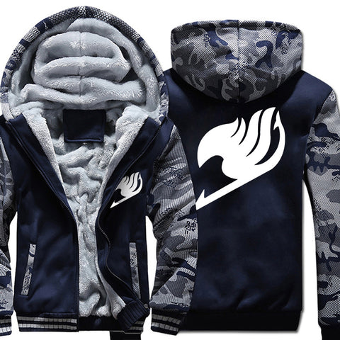 Image of Fairy Tail Jackets - Solid Color Fairy Tail Anime Series Fleece Jacket