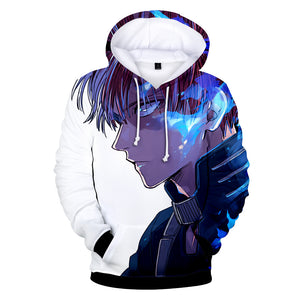 My Hero Academia Hoodies - Super Cool Katsuki Bakugo Blue and White Hoodie