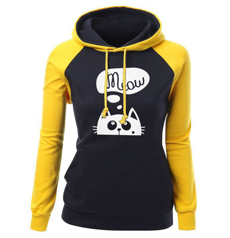 Image of Women Hoodies - Women Hoodie Series Pet Cat Icon Super Cute Fleece Hoodie