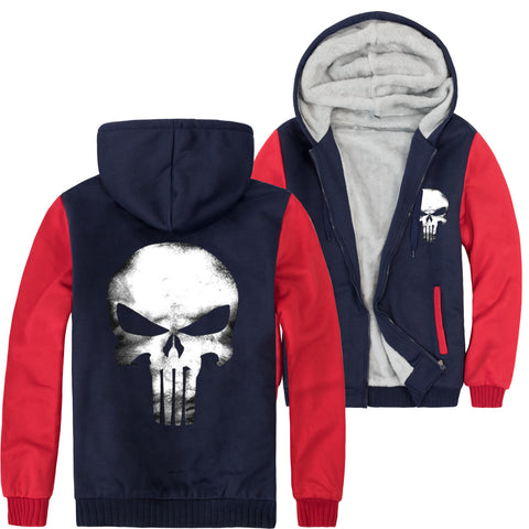 Image of The Skeleton Man Jackets - Solid Color Skeleton Man Series Super Cool Fleece Jacket