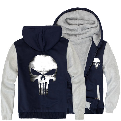 Image of The Skeleton Man Jackets - Solid Color Skeleton Man Series Super Cool Fleece Jacket