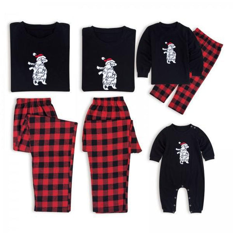 Image of Christmas Family Pajama - Sweatshirt Black Puppy Pajama