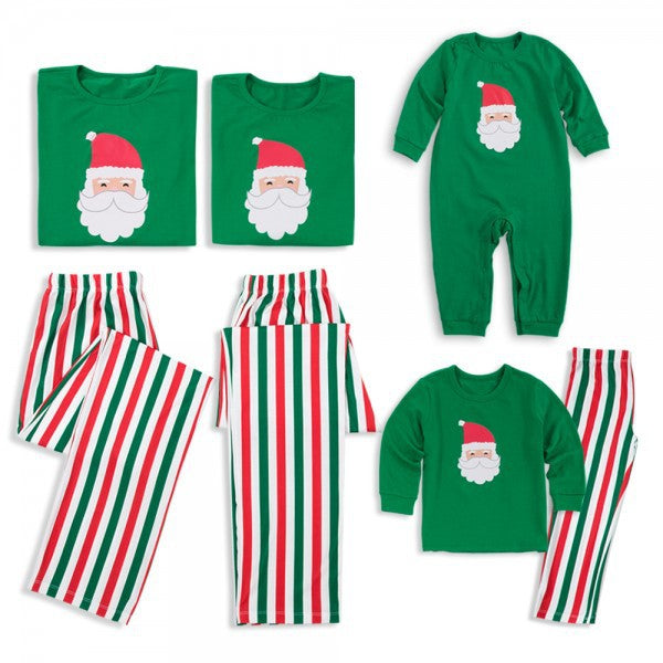 Christmas Family Pajama - Sweatshirt Green Santa Claus Pajama