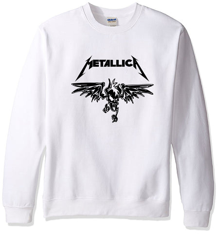Image of METALLICA Sweatshirts - METALLICA Sweatshirt Series Men's Sweatshirt Super Cool Black Icon Fleece Sweatshirt