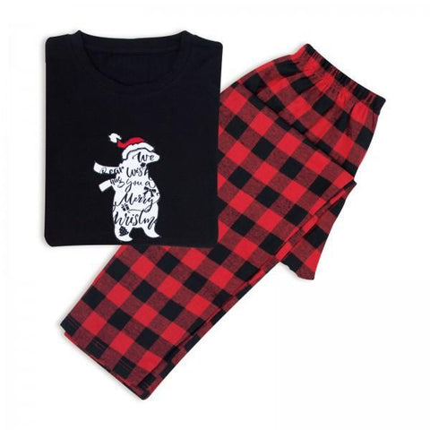Image of Christmas Family Pajama - Sweatshirt Black Puppy Pajama