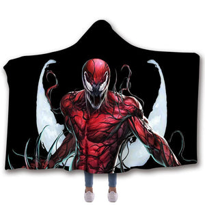 Venom Hooded Blanket - Spider-Man And Venom Black Blanket