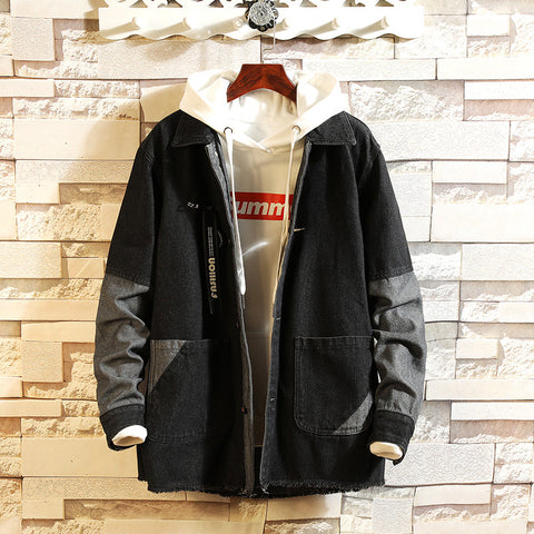 Image of Denim Jackets - Solid Color Denim Jacket Series Harajuku Super Cool Denim Jacket