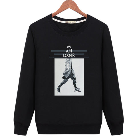 Image of Harajuku Style Sweatshirts - Solid Color Harajuku Style Series M AN DXNR Icon Fashion Fleece Sweatshirt