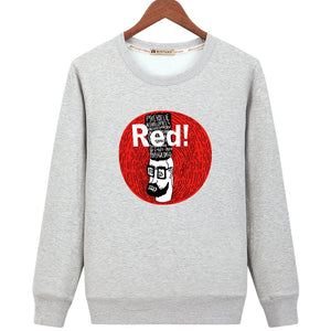 Harajuku Style Sweatshirts - Solid Color Harajuku Style Series Red Icon Fashion Fleece Sweatshirt
