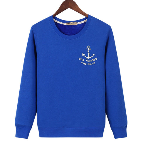 Image of THE SEAS Sweatshirts - Solid Color THE SEAS Style Series THE SEAS Icon Fashion Fleece Sweatshirt