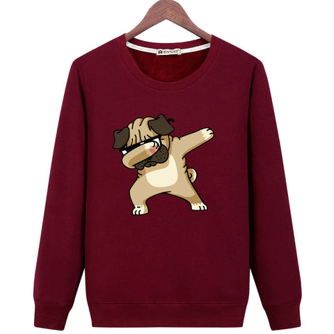 Image of Pet Puppy Sweatshirts - Solid Color Pet Puppy Series Funny Puppy Icon Fashion Fleece Sweatshirt