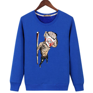 Harajuku Style Sweatshirts - Solid Color Harajuku Style Series Funny Monkey King Icon Fashion Fleece Sweatshirt