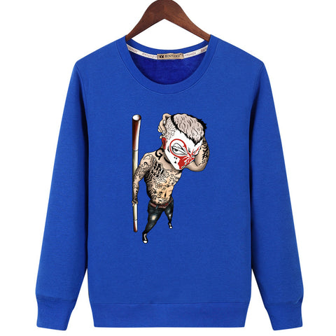 Image of Harajuku Style Sweatshirts - Solid Color Harajuku Style Series Funny Monkey King Icon Fashion Fleece Sweatshirt