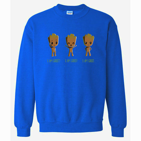 Image of Men's Sweatshirts - Men's Sweatshirt Series I AM GROOT Icon Fleece Sweatshirt