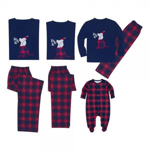 Image of Christmas Family Pajama - Sweatshirt Puppy Blue Pajama