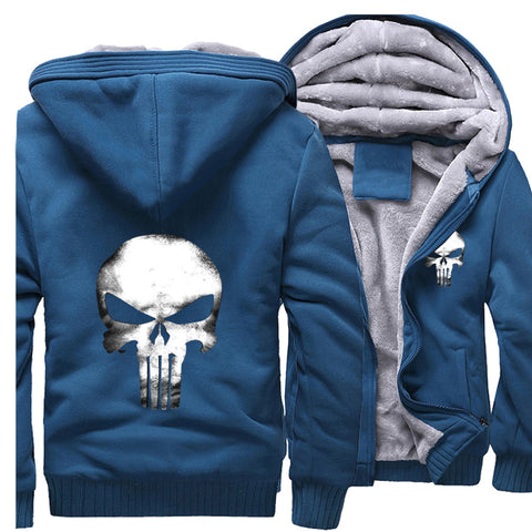 Image of The Skeleton Man Jackets - Solid Color Skeleton Man Series Super Cool Fleece Jacket