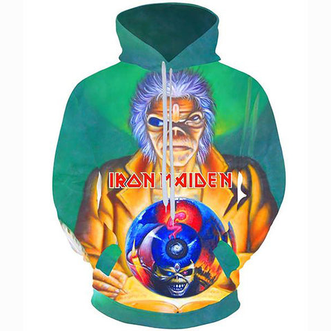 Image of Iron Maiden Hoodie Unisex Real Dead One 3D Print Pullover