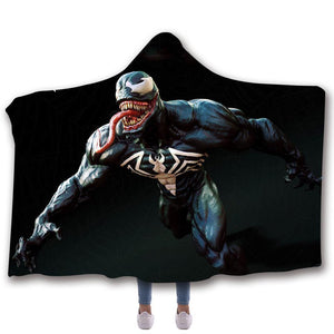 Venom Hooded Blanket - Muscle Black Blanket