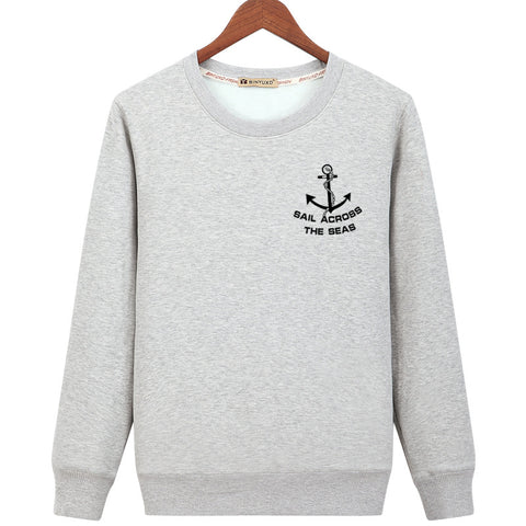 Image of THE SEAS Sweatshirts - Solid Color THE SEAS Style Series THE SEAS Icon Fashion Fleece Sweatshirt