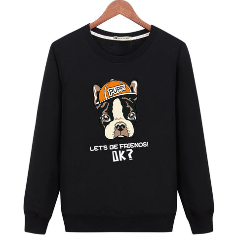 Image of The Puppy Sweatshirts - Solid Color The Puppy Series Puppy Icon Fleece Sweatshirt