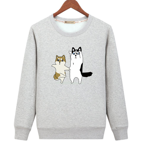 Image of Pet Cat Sweatshirts - Solid Color Pet Cat Series Cat Icon Fashion Fleece Sweatshirt