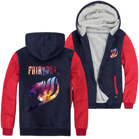 Image of Fairy Tail Jackets - Solid Color Fairy Tail Anime Series Fairy Tail Icon Sign Super Cool Fleece Jacket