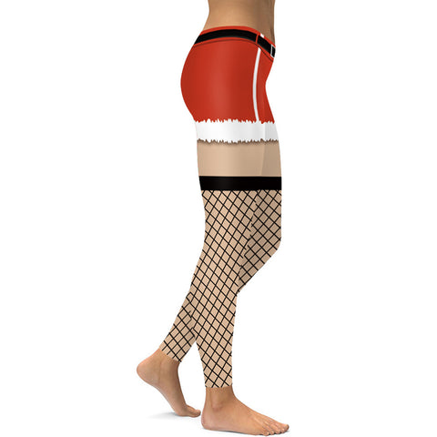 Image of Christmas Leggings - Women 3D Xmas Theme Mesh Legging
