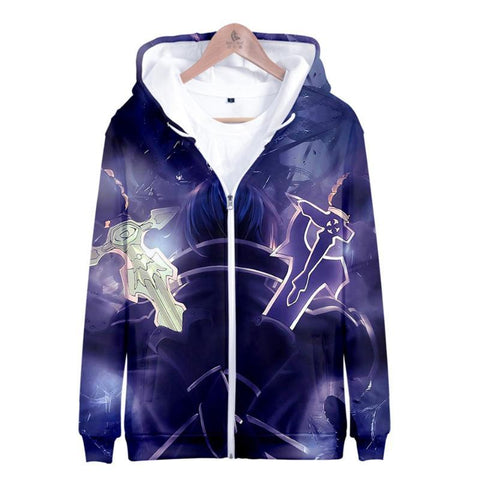 Image of Sword Art Online 3D Hoodies - Harajuku Zipper Sweatshirt