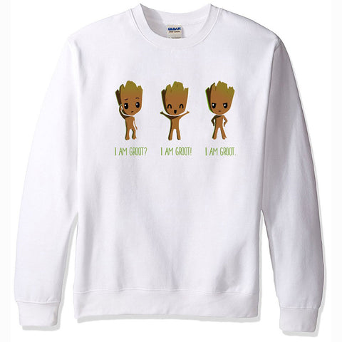 Image of Men's Sweatshirts - Men's Sweatshirt Series I AM GROOT Icon Fleece Sweatshirt
