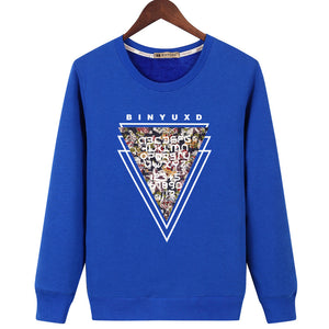 Harajuku Style Sweatshirts - Solid Color Harajuku Style Series BINYUXD Icon Fashion Fleece Sweatshirt