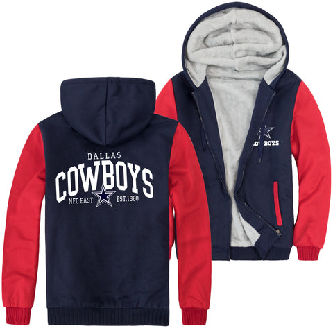 Image of Cowboys Jackets - Solid Color Cowboys Jacket Series Cowboys Rugby Training Fleece Jacket