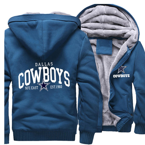 Image of Cowboys Jackets - Solid Color Cowboys Jacket Series Cowboys Rugby Training Fleece Jacket