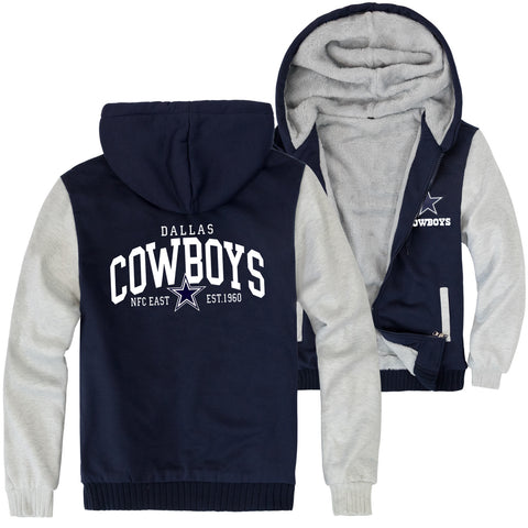 Image of Cowboys Jackets - Solid Color Cowboys Jacket Series Cowboys Rugby Training Fleece Jacket