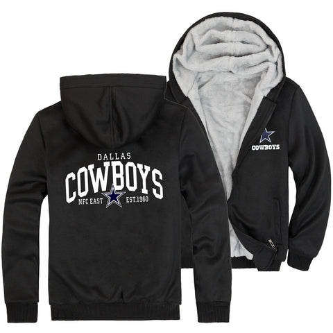 Image of Cowboys Jackets - Solid Color Cowboys Jacket Series Cowboys Rugby Training Fleece Jacket