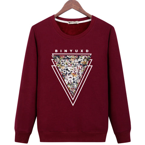 Image of Harajuku Style Sweatshirts - Solid Color Harajuku Style Series BINYUXD Icon Fashion Fleece Sweatshirt