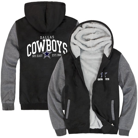 Image of Cowboys Jackets - Solid Color Cowboys Jacket Series Cowboys Rugby Training Fleece Jacket