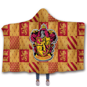 Harry Potter Hooded Blankets - GRYFFINDOR Fleece Hooded Blanket