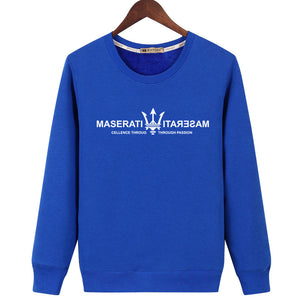 Harajuku Style Sweatshirts - Solid Color Harajuku Style Series MASERATI Icon Fashion Fleece Sweatshirt