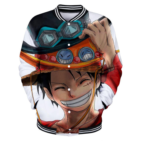Image of Fashion One Piece Luffy 3D Hoodies - Baseball Jacket
