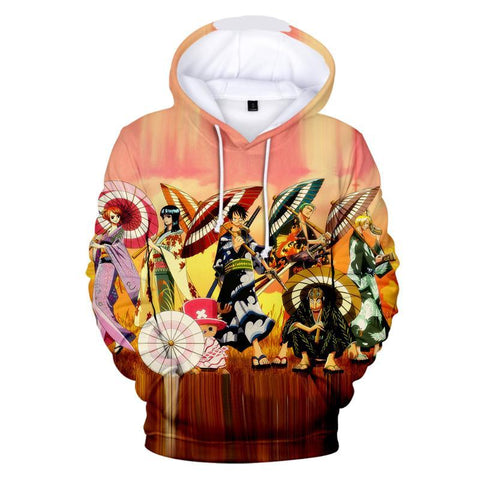 Image of One Piece Luffy Hoodies - Anime 3D Men's Hooded Sweatshirt