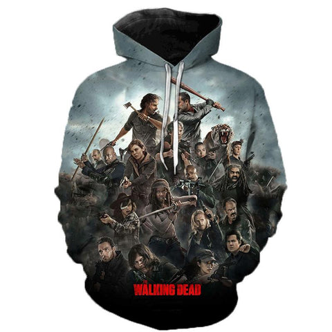 Image of The Walking Dead 3D Printed Hoodie - Fashion Casual Sweatshirts Pullover