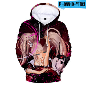 Danganronpa Monokuma Unisex 3D Hoodie Sweatshirt Hooded Streetwear