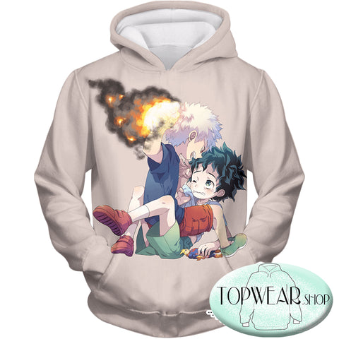 Image of My Hero Academia Hoodie -  Amazing Izuki X Bakugo Zip Up Hoodie