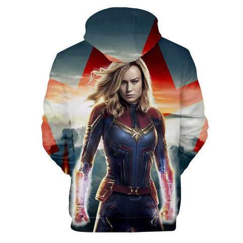 Image of Captain Marvel Hoodie - Carol Danvers Pullover Hoodie