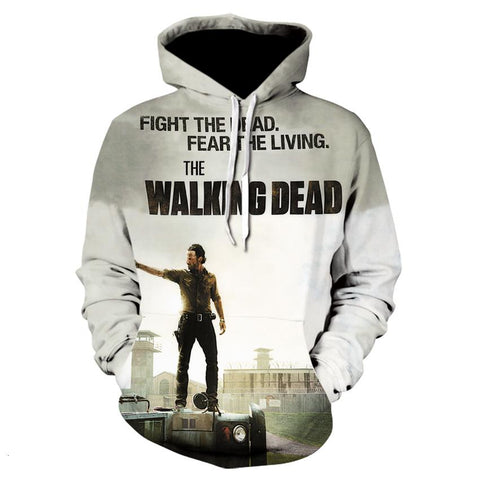 Image of The Walking Dead 3D Printed Hooded Sweatshirts - Casual Hoodies Pullover Jacket