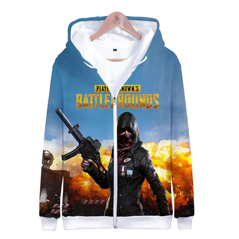 Image of Game PUBG 3D Zipper Hoodies - Playerunknown's Battlegrounds Pullover