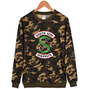 Riverdale Sweatshirts - Riverdale Series Double-Headed Snake Cool ArmyGreen Sweatshirt