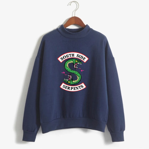 Image of Riverdale Ｍock Turtlenecks - Riverdale Series Double-Headed Snake Cool Ｍock Turtleneck