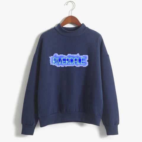 Image of Riverdale Ｍock Turtlenecks - Riverdale Series Super Cool Logo Icon Ｍock Turtleneck