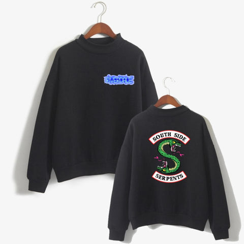 Image of Riverdale Ｍock Turtlenecks - Riverdale Double-Headed Snake Logo Icon Ｍock Turtleneck